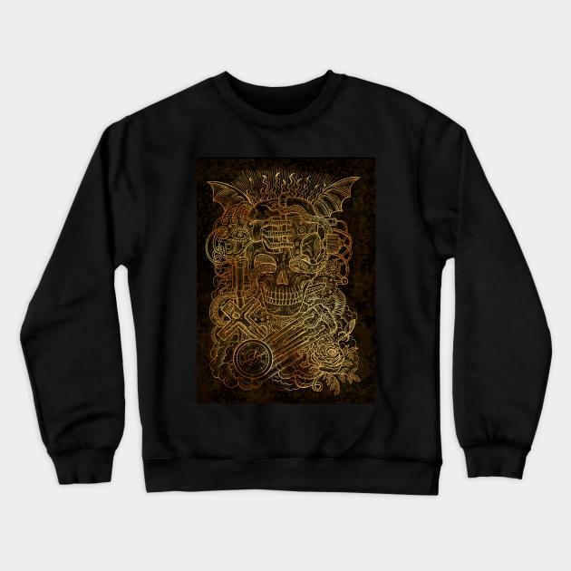 Steampunk Conjurer (version 3). Mystic and occult design. Crewneck Sweatshirt by Mystic Arts